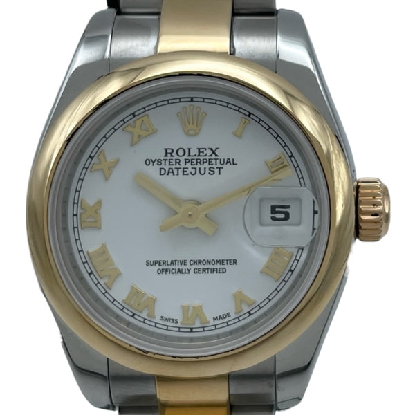 ロレックス ROLEX デイトジャスト26 179163 ホワイト K18×SS 自動巻き レディース 腕時計