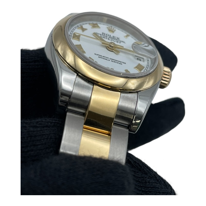ロレックス ROLEX デイトジャスト26 179163 ホワイト K18×SS 自動巻き レディース 腕時計