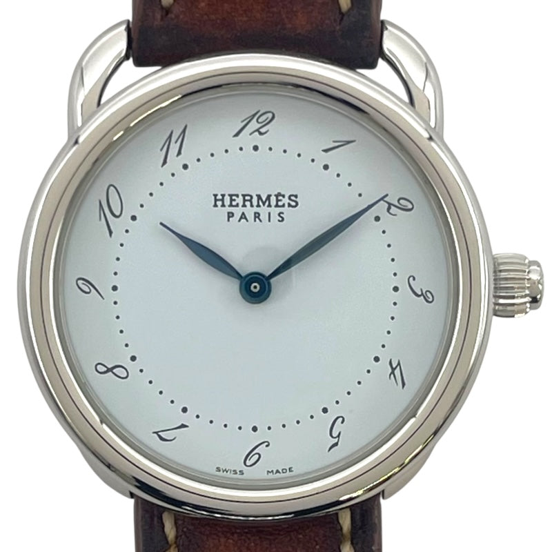 エルメス HERMES アルソー AR5.210 ライトブルー SS クオーツ レディース 腕時計