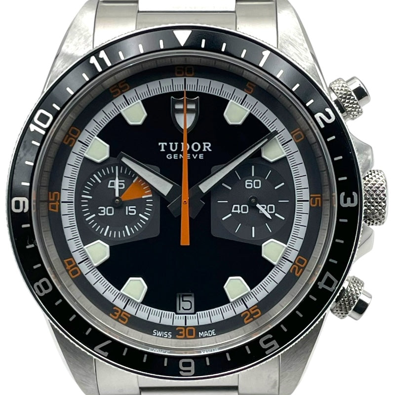 チューダー/チュードル TUDOR ヘリテージ クロノ 70330N ブラック SS 自動巻き メンズ 腕時計