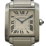 カルティエ Cartier タンクフランセーズMM W51003Q3 ホワイト SS クオーツ レディース 腕時計