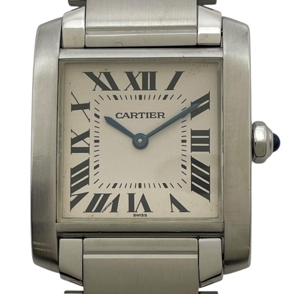 カルティエ Cartier タンクフランセーズMM W51003Q3 ホワイト SS クオーツ レディース 腕時計