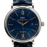 インターナショナルウォッチカンパニー IWC ポートフィノ オートマティック IW356523 ブルー SS/革ベルト（社外品） 自動巻き メンズ 腕時計