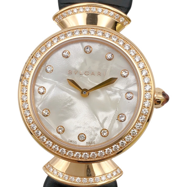 ブルガリ BVLGARI ディーヴァドリーム　ホワイトシェル ホワイト K18ピンクゴールド レディース 腕時計