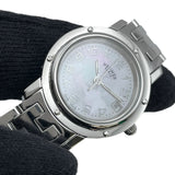 エルメス HERMES クリッパー ホワイトシェル CL4.210 ホワイト SS クオーツ レディース 腕時計