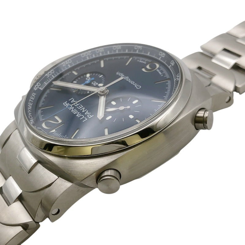 パネライ PANERAI ルミノールクロノ PAMO1110 ブルー ステンレススチール ステンレス 腕時計 パネライ PANERAI ルミノールクロノ PAMO1110 ブルー ステンレス