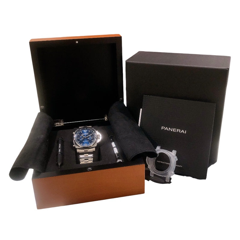 パネライ PANERAI ルミノールクロノ PAMO1110 ブルー ステンレス