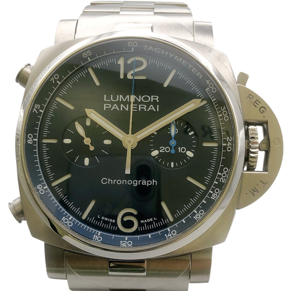 パネライ PANERAI ルミノールクロノ PAMO1110 ブルー ステンレススチール ステンレス 腕時計