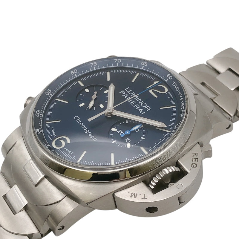 パネライ PANERAI ルミノールクロノ PAMO1110 ブルー ステンレス