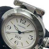 カルティエ Cartier パシャC ビッグデイト W31044M7 ホワイト SS 自動巻き ユニセックス 腕時計