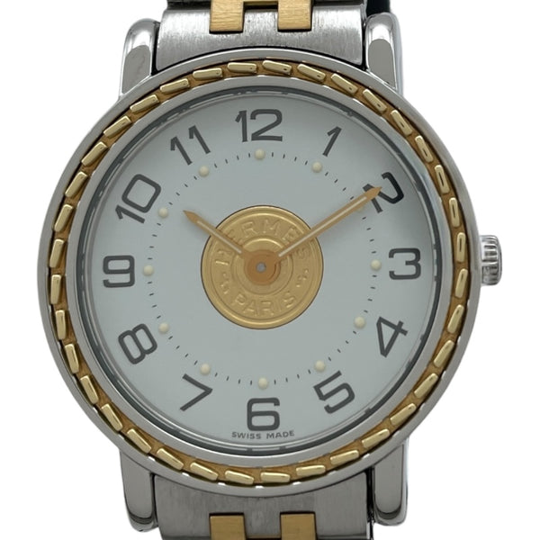 HERMES エルメス セリエ SE4.220 コンビ レディース クォーツ エルメス HERMES セリエウォッチ SE4.220 ホワイト SS/GP クオーツ