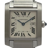 カルティエ Cartier タンク フランセーズ MM W51011Q3 ホワイト ステンレススチール レディース 腕時計
