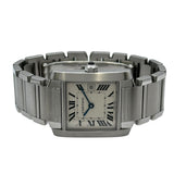 カルティエ Cartier タンク フランセーズ MM W51011Q3 ホワイト ステンレススチール レディース 腕時計