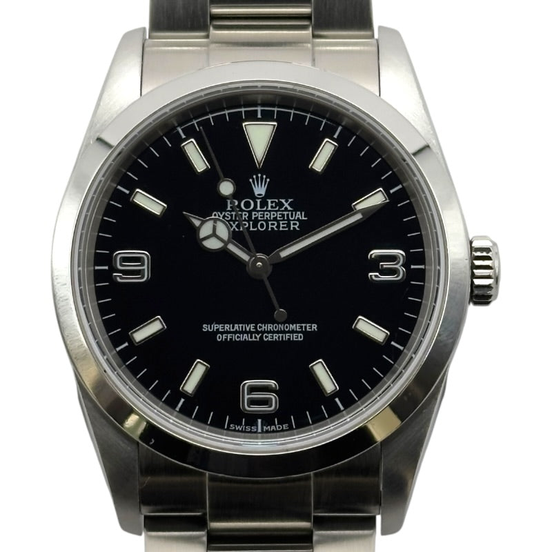 ロレックス ROLEX エクスプローラー1 114270 ブラック ステンレススチール 自動巻き メンズ 腕時計 ロレックス ROLEX エクスプローラー1 114270 ブラック ステンレス