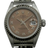 ロレックス ROLEX デイトジャスト 79174 ブラウン ホワイトゴールド/ステンレススチール 自動巻き レディース 腕時計