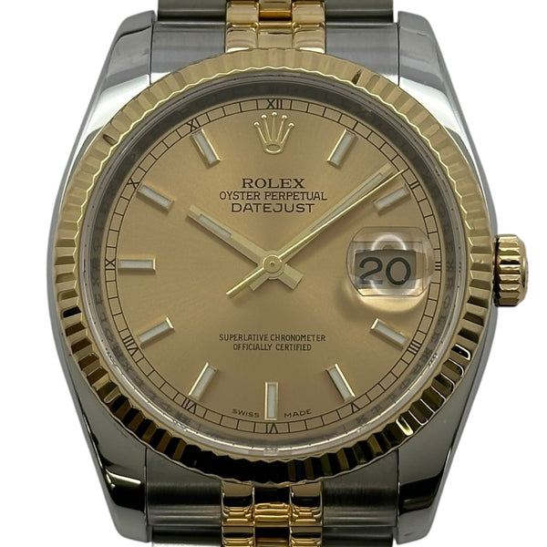 ロレックス ROLEX デイトジャスト 36 116233 ゴールド ゴールド/ステンレススチール  自動巻き メンズ 腕時計 ロレックス ROLEX デイトジャスト36 116233 ゴールド ゴールド