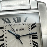 カルティエ Cartier タンク フランセーズ LM W51002Q3 アイボリー ステンレススチール 自動巻き メンズ 腕時計