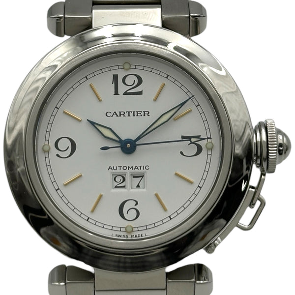 専用◇カルティエパシャCビックデイトCARTIER W31044W7自動巻き美品 カルティエ Cartier パシャC ビッグデイト W31044M7 ホワイト