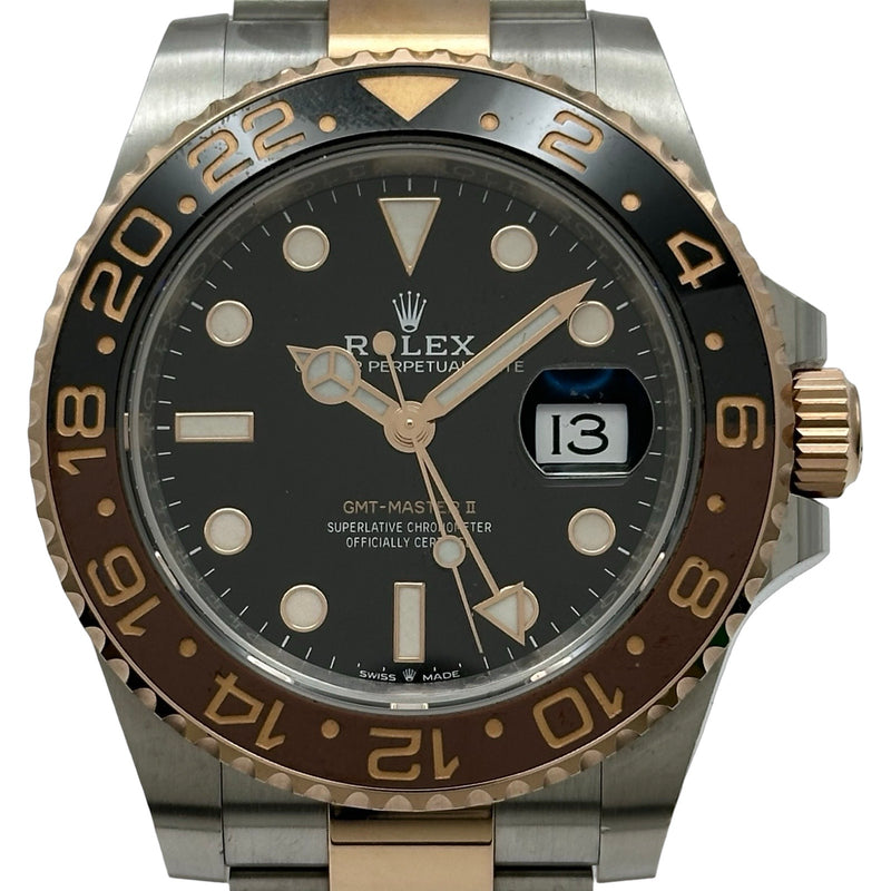 ロレックス ROLEX GMTマスター2 1276711CHNR ブラック ピンクゴールド/ステンレススチール 自動巻き メンズ 腕時計 ロレックス ROLEX GMTマスター2 1276711CHNR ブラック ピンクゴールド