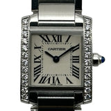 カルティエ Cartier タンク フランセーズ SM W4TA0008 アイボリー ステンレススチール クオーツ レディース 腕時計