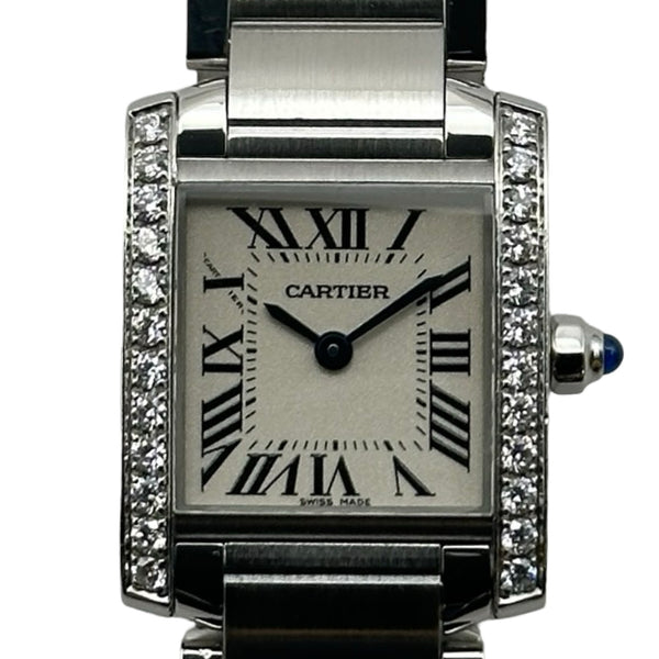 カルティエ Cartier タンク フランセーズ SM W4TA0008 アイボリー ステンレススチール クオーツ レディース 腕時計 カルティエ Cartier タンク フランセーズ SM W4TA0008 アイボリー