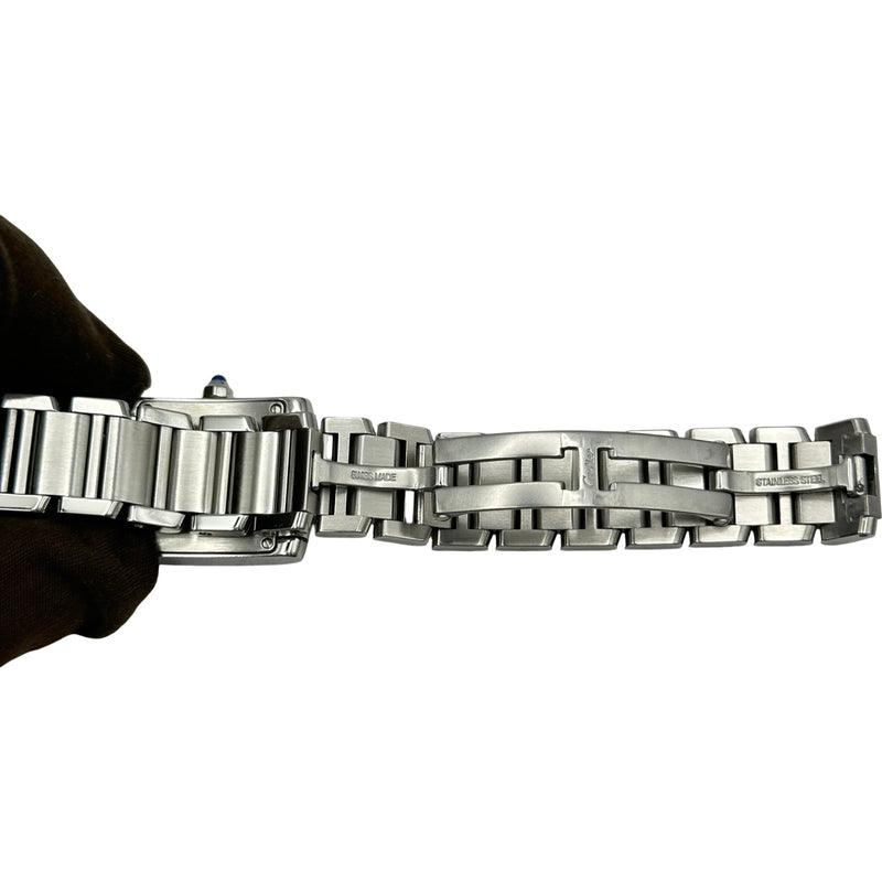 カルティエ Cartier タンク フランセーズ SM W4TA0008 アイボリー ステンレススチール クオーツ レディース 腕時計 実機レビュー】カルティエ タンク フランセーズ SM W4TA0008｜時計買取