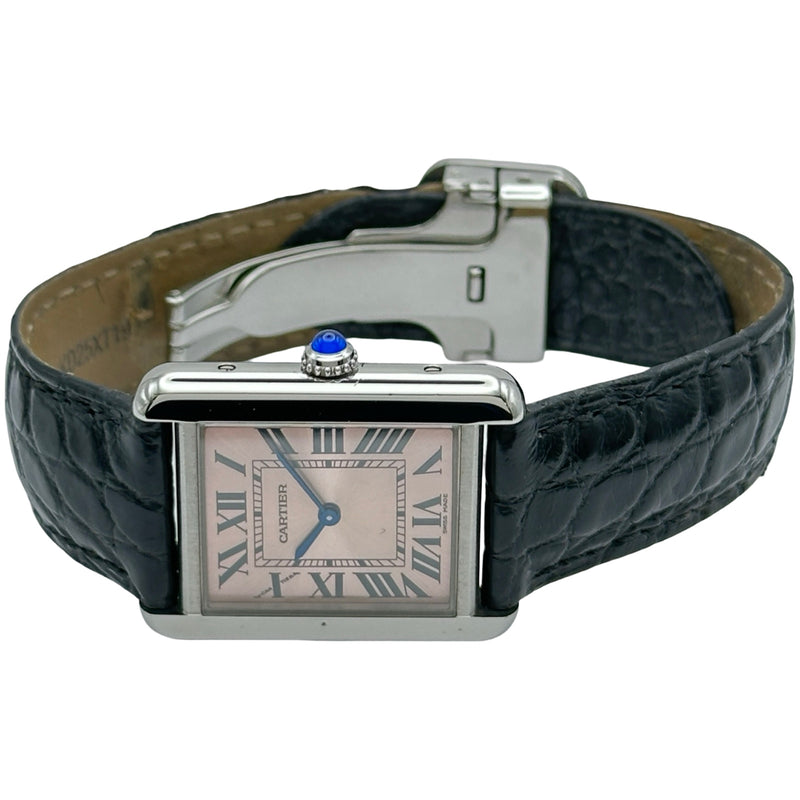 カルティエ Cartier タンク ソロ SM W5200000 ピンク  ステンレススチール クオーツ レディース 腕時計 CARTIER W5200000 TANK SOLO STAINLESS STEEL