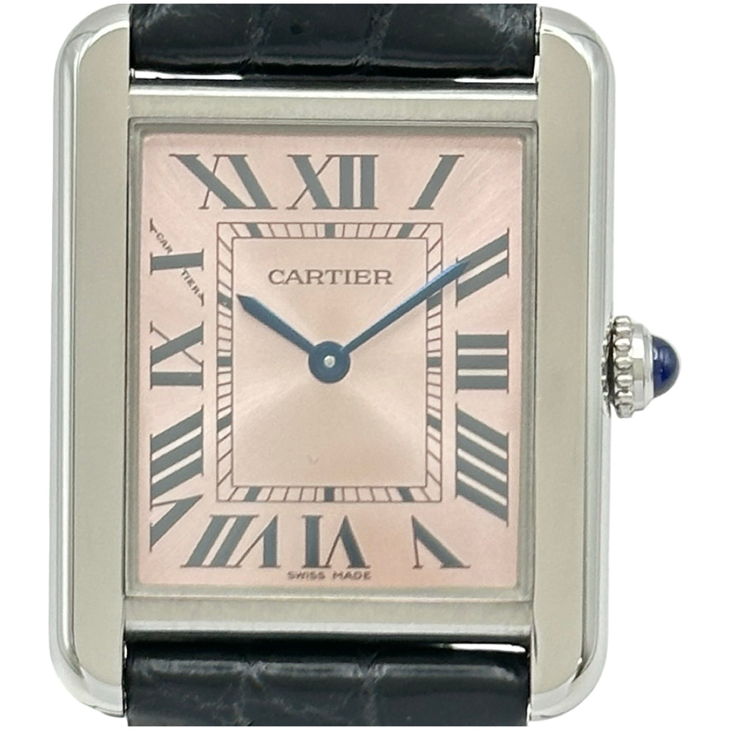 カルティエ Cartier タンク ソロ SM W5200000 ピンク  ステンレススチール クオーツ レディース 腕時計 カルティエ Cartier タンク ソロ SM W5200000 ピンク ステンレス
