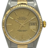 ロレックス ROLEX デイトジャスト 16233 ゴールド ゴールド/ステンレススチール 自動巻き メンズ 腕時計