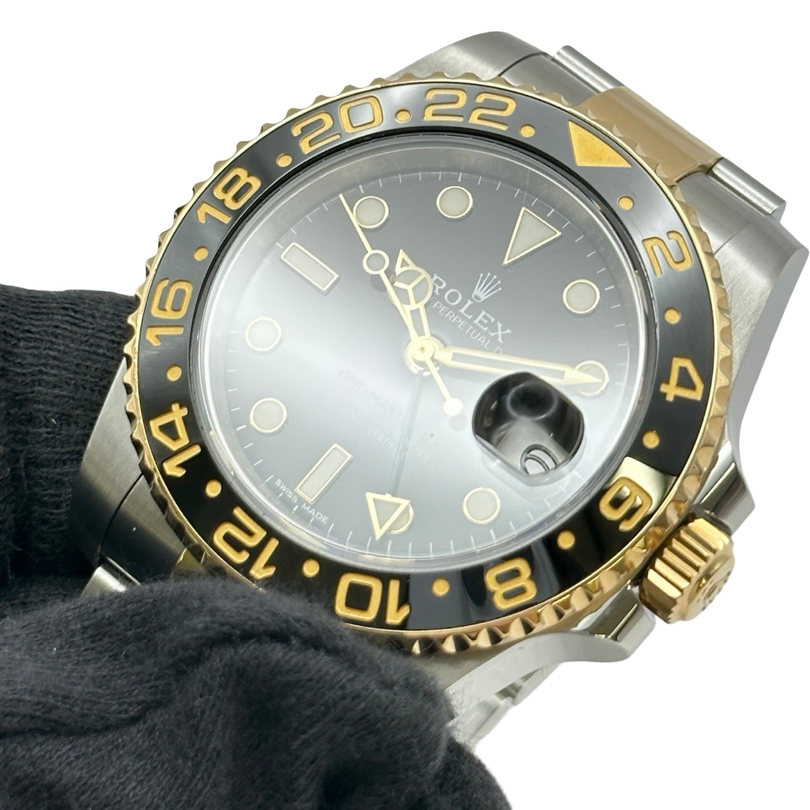 ロレックス ROLEX GMTマスター2 116713LN ブラック ゴールド/ステンレススチール 自動巻き メンズ 腕時計 ロレックス ROLEX GMTマスター2 116713LN ブラック ゴールド