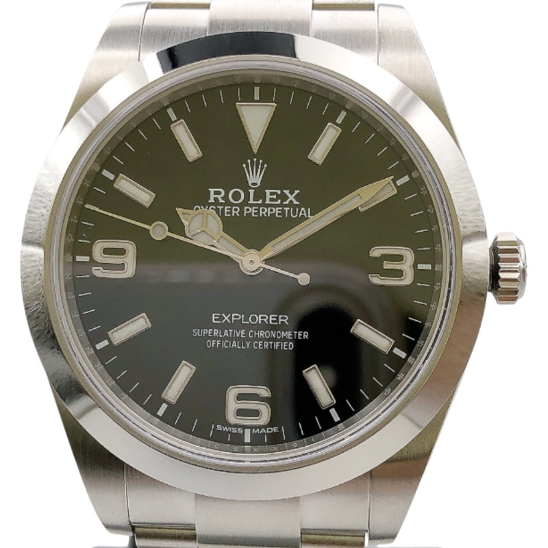ロレックス ROLEX エクスプローラー1  214270 ブラック ステンレススチール 自動巻き メンズ 腕時計 ロレックス ROLEX エクスプローラー1 214270 ブラック ステンレス