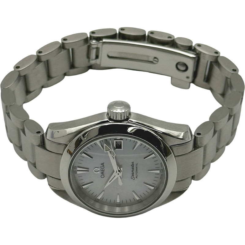 オメガ OMEGA シーマスター アクアテラ オートマティック 2573.70 ホワイトシェル ステンレススチール 自動巻き レディース 腕時計 オメガ OMEGA シーマスター アクアテラ オートマティック 2573.70
