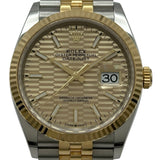 ロレックス ROLEX デイトジャスト36 フルーテッドモチーフ 126233 ゴールド ゴールド/ステンレススチール 自動巻き メンズ 腕時計