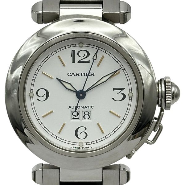 専用◇カルティエパシャCビックデイトCARTIER W31044W7自動巻き美品 カルティエ Cartier パシャC ビッグデイト W31044M7 ホワイト