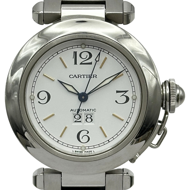 カルティエ Cartier パシャC ビッグデイト W31044M7 ホワイト