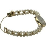 ミキモト MIKIMOTO パールウォッチ 2P20-0550 ホワイトシェル K14 クオーツ レディース 腕時計