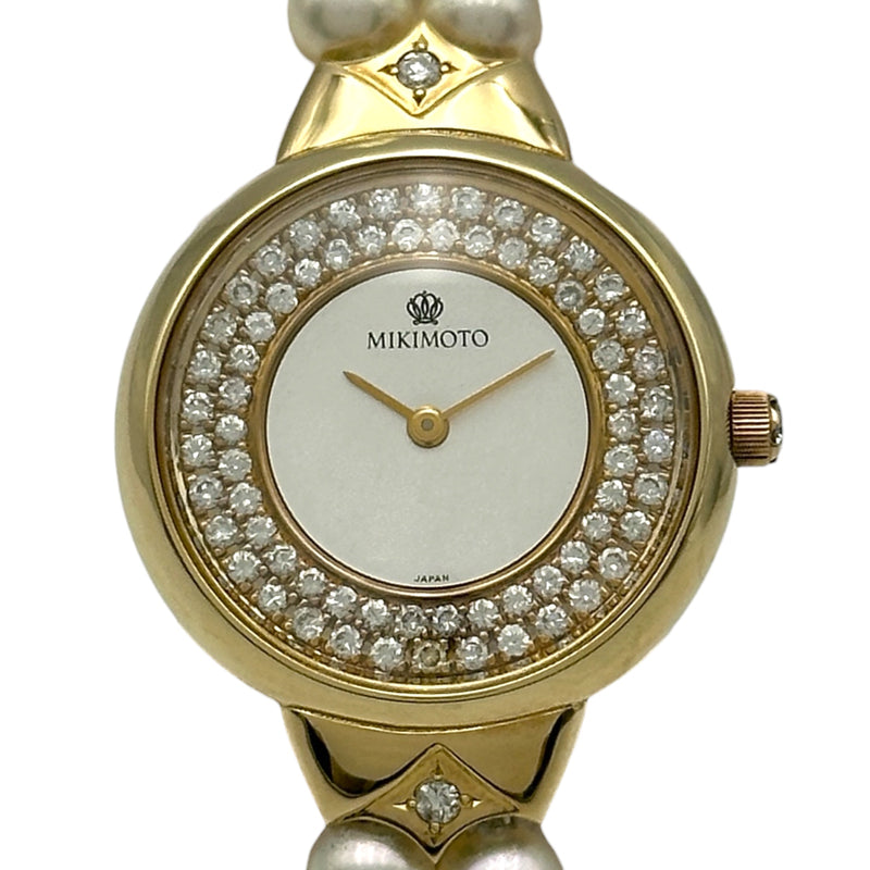 MIKIMOTO ミキモト ペンダントウォッチ シェル クォーツ 時計 パール ミキモト MIKIMOTO パールウォッチ 2P20-0550 ホワイトシェル K14