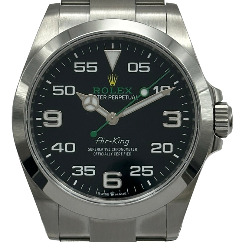 ロレックス ROLEX エアキング 126900 ランダム番 ルーレット メンズ 腕時計 ブラック オートマ 自動巻き Air King 90268054 ロレックス ROLEX エアキング 126900 ブラック ステンレススチール