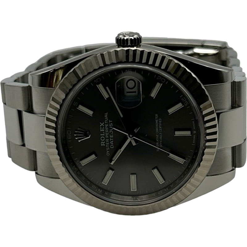 ロレックス ROLEX デイトジャスト41スレート 126334 グレー ホワイト 