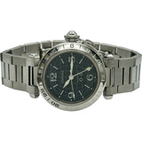 カルティエ Cartier パシャC メリディアン GMT W31049M7 ブラック ステンレススチール 自動巻き レディース 腕時計