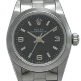 ロレックス ROLEX オイスターパーペチュアル 76080 ブラック ステンレススチール 自動巻き レディース 腕時計