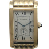 カルティエ Cartier タンクアメリカン LM W26001C9 シルバー ゴールド クオーツ レディース 腕時計