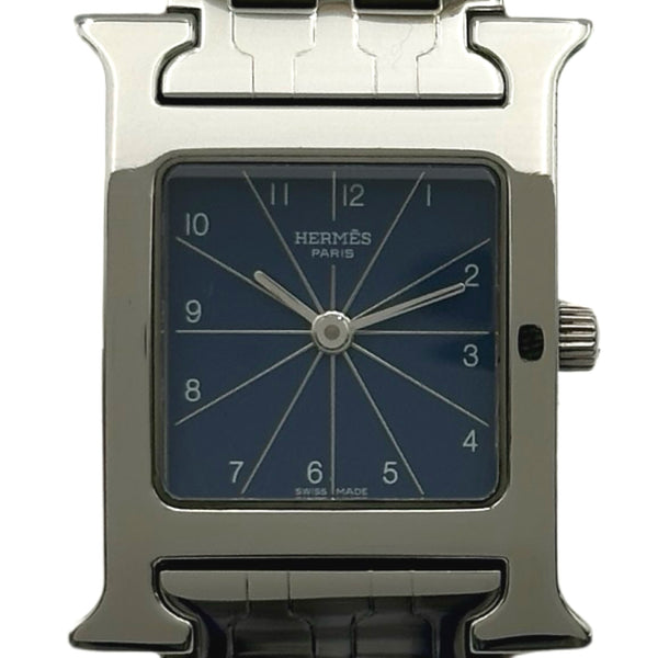 エルメス HERMES Hウォッチ HH1.210 ブルー ステンレススチール