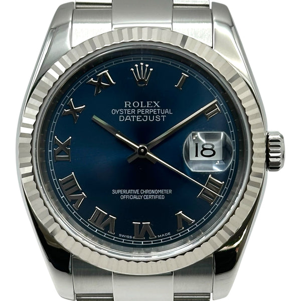 ロレックス ROLEX デイトジャスト 36 116234 ブルー ホワイトゴールド