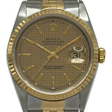 ロレックス ROLEX デイトジャスト 16233 ハウンドトゥース ゴールド/ステンレススチール 自動巻き メンズ 腕時計