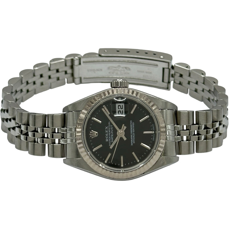 ROLEX ロレックス/デイトジャスト・レディース・ブラック/SS×WG/F番/79174/F82**********/SAランク/94【中古】 ロレックス ROLEX デイトジャスト 79174 ブラック ホワイトゴールド
