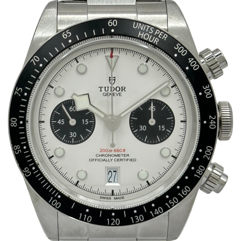 s.19.78  【極美品】 チュードル TUDOR 79360N チューダー/チュードル TUDOR ブラックベイクロノ 79360N ホワイト