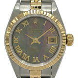 ロレックス ROLEX デイトジャスト 79173NR ブラックシェル ゴールド/ステンレススチール 自動巻き レディース 腕時計