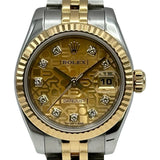 ロレックス ROLEX デイトジャスト 26 ホリコン 179173G ゴールド/ホリコン ゴールド/ステンレススチール 自動巻き レディース 腕時計