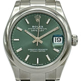 ロレックス ROLEX デイトジャスト31 278240 ミントグリーン ステンレススチール 自動巻き レディース 腕時計